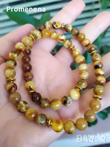 Комплект от естествен Балтийски Кехлибар, снимка 4 - Бижутерийни комплекти - 50162659