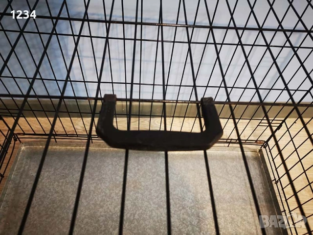 транспортна клетка метална сгъваема 90x57x65см за куче, стационар, снимка 3 - За кучета - 53866415