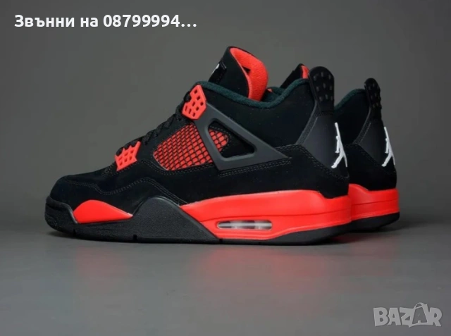 Air Jordan 4, Jordan 4 Red Thunder, маратонки NIKE НАИК Джордан, снимка 2 - Маратонки - 50526227