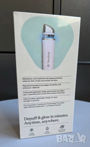 Уред за терапия на лице Therabody TheraFace Depuffing Wand, снимка 3 - Други - 52955523