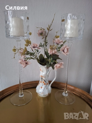 Комплект свещници Кристал, снимка 10 - Декорация за дома - 52250759