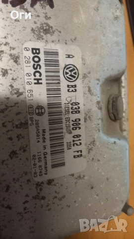 Компютър за Голф 4 1.9 TDI 038 906 012 FB / 0 281 010 651, снимка 2 - Части - 53372757