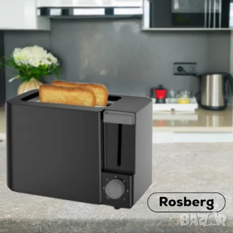 Тостер Rosberg R51440F, 700W, 2филийки, 2 ГОДИНИ ГАРАНЦИЯ, снимка 8 - Тостери - 49216372