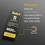 Нова Батерия за iPhone 11 6000mAh, висококапацитетна, Yodoit Upgrade, 0-циклична батерия за iPhone.., снимка 2