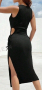 XL / XXL Черна миди  рокля , снимка 2