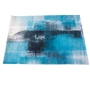 Модерен синьо-бял килим с черен акцент – щампован полиестер, 120×180 / 160×230 см Код P2178, снимка 2