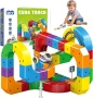 Комплект електрически влак Magic Rail Cube, 3D комплект състезателни кубчета, 81 части, снимка 1
