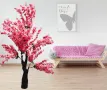 Изкуствено декоративно дърво, Цъфтяща сакура, 1.7 м, снимка 1