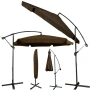 Голям градински чадър със странична стойка, Ø 350 см, UV защита, Водоустойчив + Покривало, снимка 17