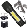 Къмпинг Лампа и Фенер със Соларен Панел.LED COB Фенер със Zoom.Джобно Ножче Army Pocket Knife.Компас, снимка 2