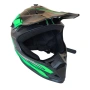Крос каска за мотор, мотокрос и АТВ - черно-зелена M/L, снимка 5