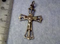 СТАРО СРЕБЪРНО РАЗПЯТИЕ КРЪСТ КРЪСТЧЕ СРЕБРО ВИСОКА ПРОБА РЪЧНА ХУДОЖЕСТВЕНА АЖУРНА ИЗРАБОТКА 72391, снимка 7
