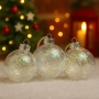 Прозрачни коледни топки с преливащ ефект - 3бр в опаковка., снимка 1