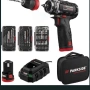 Нов Безчетков винтоверт Parkside Performance 12V 2броя батери, снимка 7