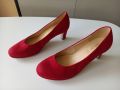 Дамски червени обувки от велур с нисък ток Gabor номер 38