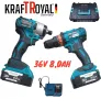 Комплект 2в1 Акумулаторен Винтоверт и Безжичен Импакт Драйв 36V 8Ah KrafT Royal ПРОМО , снимка 1