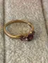 Златен пръстен с естествени камъни 9к /333, снимка 6