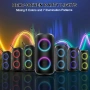 Hupoaf Bluetooth високоговорител, 3D-стерео бас, цветни RGB светлини, IPX7, снимка 6