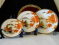 Чиния японски порцелан Satsuma Kazan 20 см.,злато. , снимка 10
