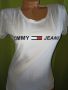 Tommy Hilfiger S- Бяла  дамска памучна тениска с лого , снимка 3