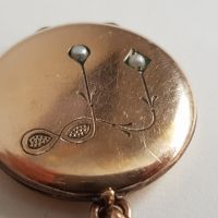 Позлатен медальон за снимки естествени перли Арт Ниво 1900., снимка 9 - Други ценни предмети - 45361430