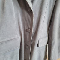 Дълго дамско сако в сив цвят  - размер S, снимка 5 - Сака - 44953723