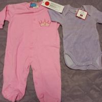 Чисто нови бебешки дрехи - гащеризон и боди, снимка 1 - Комплекти за бебе - 45147282