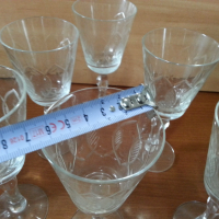 Стъклени чаши с гарафа  гравирани , снимка 14 - Антикварни и старинни предмети - 36401849