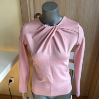 Дамска розова блуза с дълъг ръкав, снимка 6 - Блузи с дълъг ръкав и пуловери - 45057478