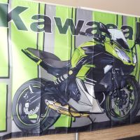 Kawasaki знаме флаг Ninja Кавазаки мотоциклети реклам зелено, снимка 2 - Друго търговско оборудване - 45307264