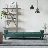 Разтегателен диван / канапе в тъмнозелен цвят, снимка 5 - Дивани и мека мебел - 45046683
