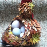 Кошница за яйца Кокошка, снимка 2 - Декорация за дома - 45462518