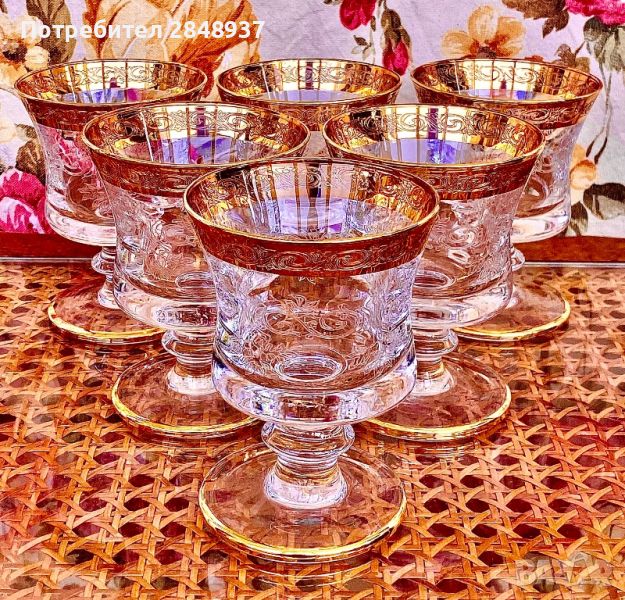 Кристални чаши за червено вино Мурано, снимка 1