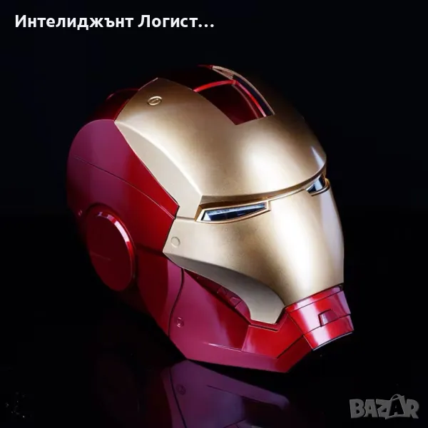 Електрическа маска,Marvel Iron Man Железния човек със светещи очи, снимка 1