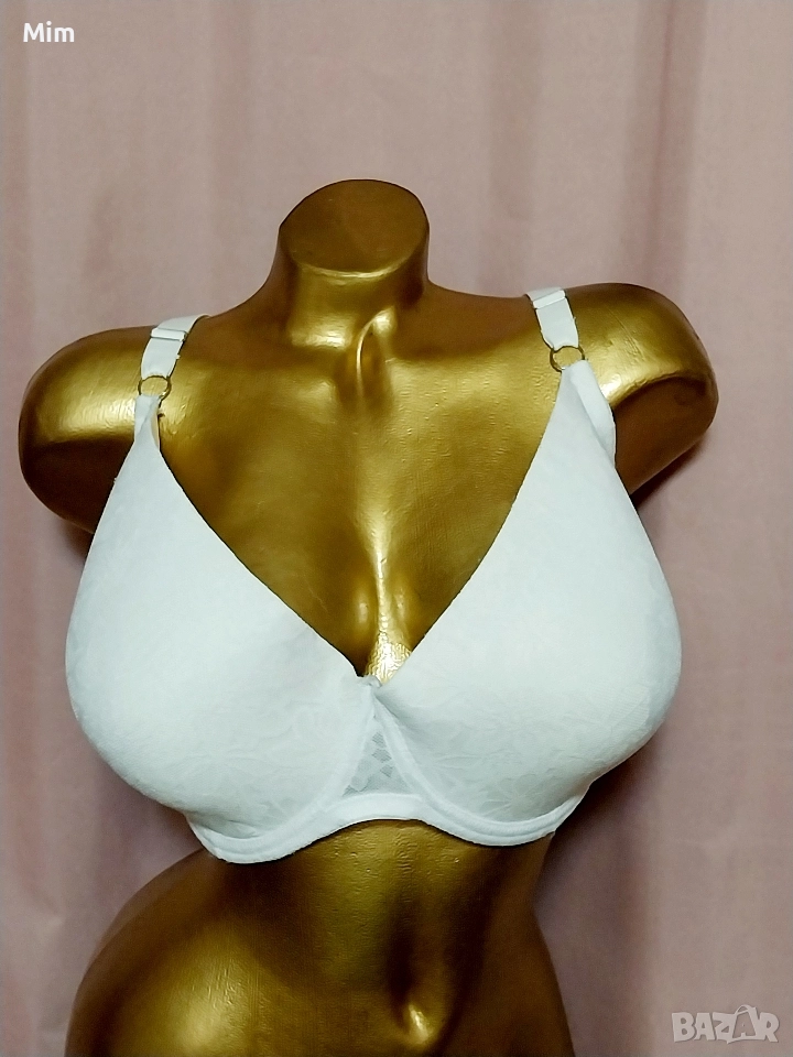 95 Н Бял сутиен за много едър бюст , снимка 1