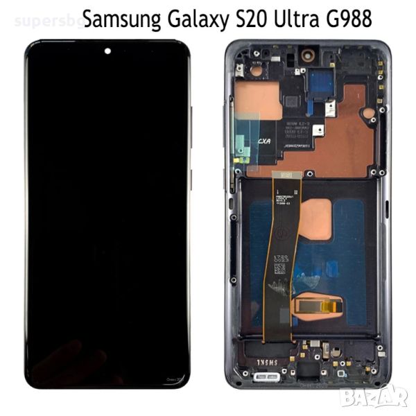 Нов Дисплей за Samsung Galaxy S20 Ultra 4G/5G / SM-G988B LCD Дисплей+ Черна Рамка/ OLED, снимка 1