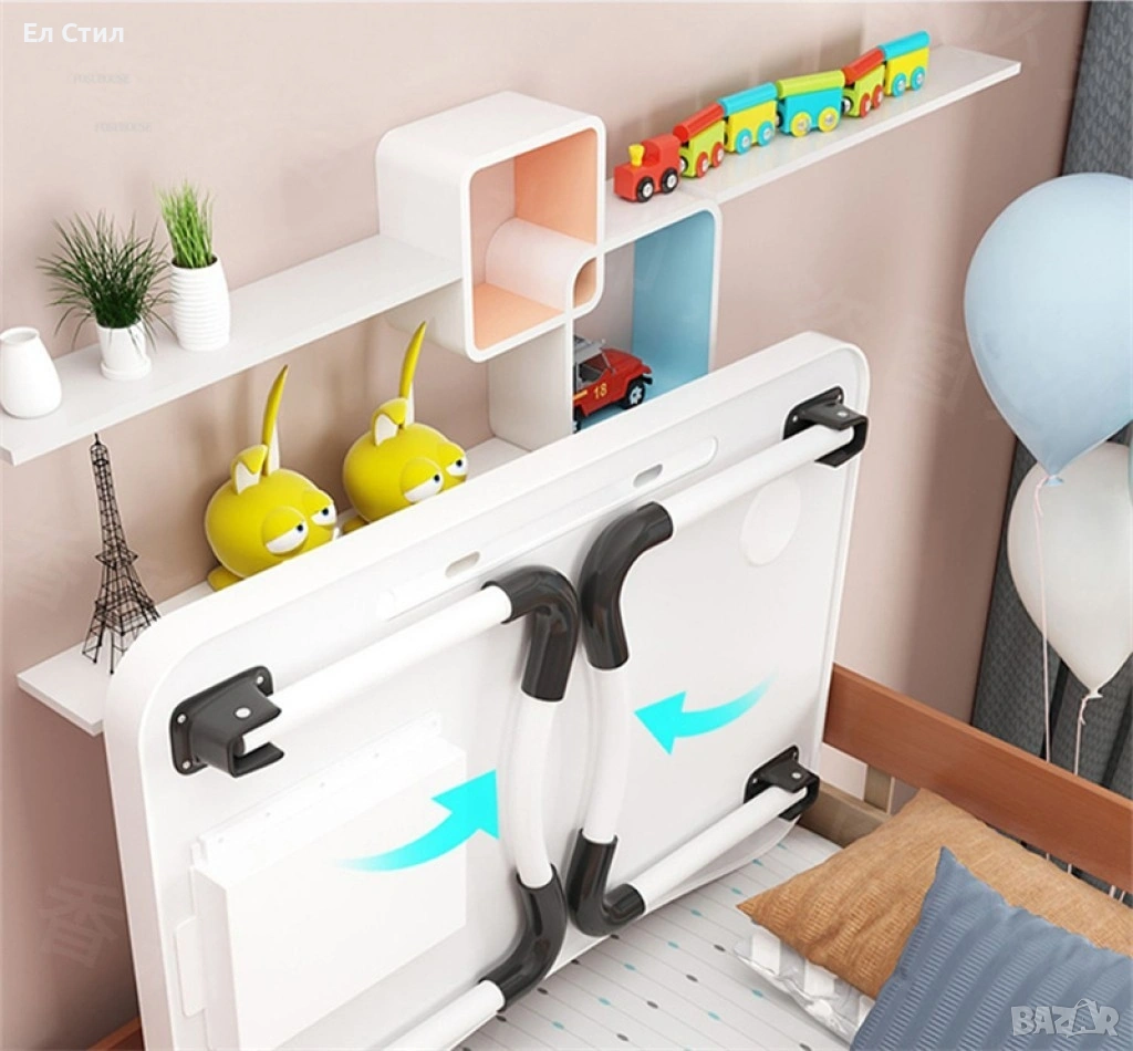 Детска масичка с място за чаша и. С 4 USB порта , вентилатор и LED лампа , снимка 1