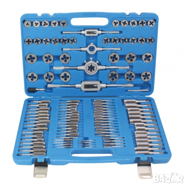 Комплект метчици и плашки - 110 части в куфар Kraft royal, снимка 1