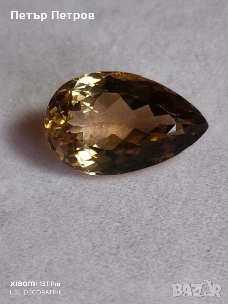 топаз- шампанско цвят- 23.19 ct, снимка 1