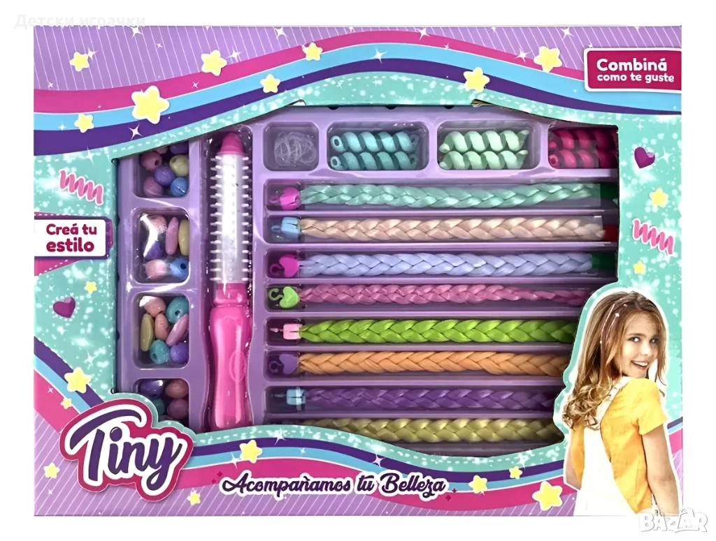 Комплект за прически фризьорски с 8 плитки, снимка 1