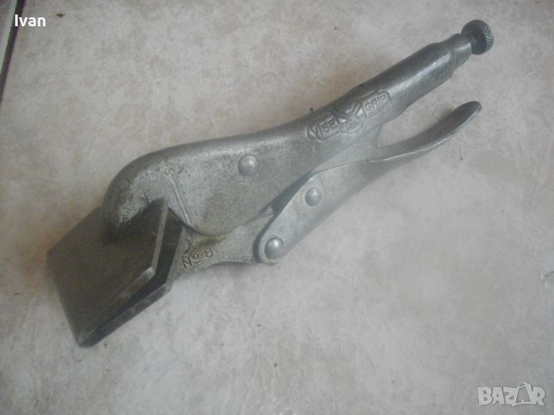 Старо Качество Грип Клещи Чирак Трета Ръка-200мм-VASE GRIP №8 - САЩ - Регулируеми-Алуминиеви Изцяло, снимка 1