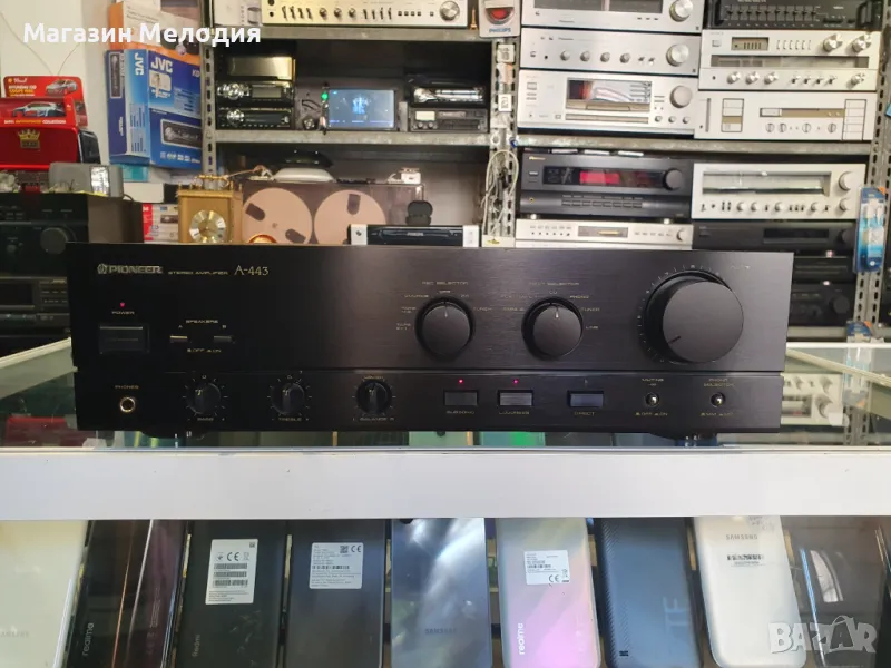 Усилвател Pioneer A-443 Две по 80 вата на 4 ома. В отлично техническо и визуално състояние., снимка 1