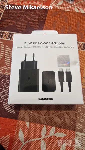 Оригинално зарядно за Samsung 45w, снимка 1