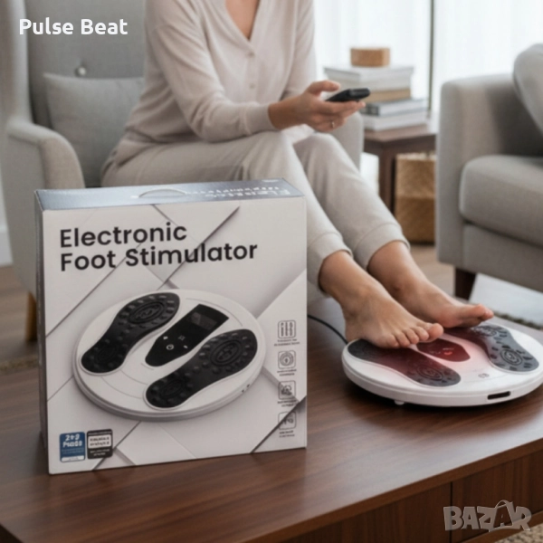 Електронен стимулатор за стъпала EMS + TENS – безжичен масажор, снимка 1