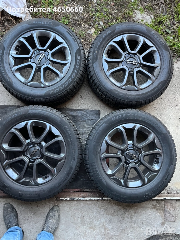 16 цолови алуминиеви джанти със зимни гуми за Фиат 500Х, снимка 1