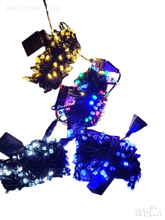 Коледни LED лампички, 100бр лампички/10 метра гирлянд., снимка 1