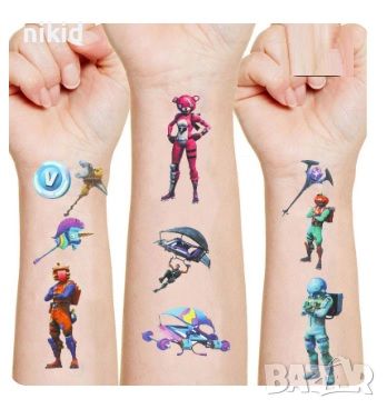 Fortnite Фортнайт малки Tattoo татос татуировка временна детска татоси татуси, снимка 1