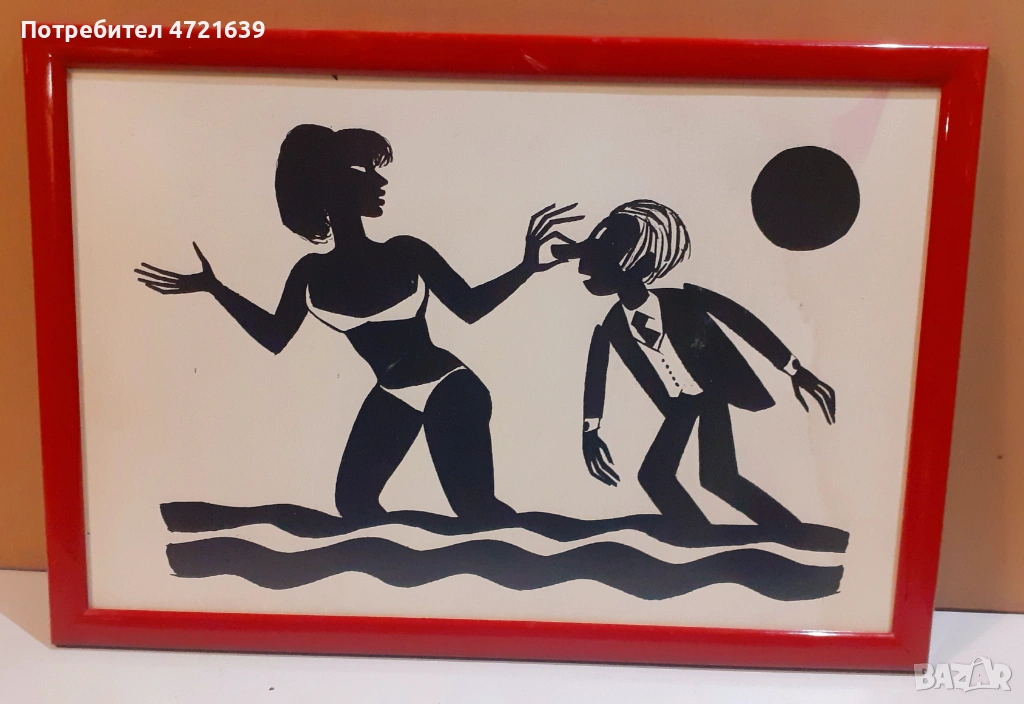 Картина карандаш картон туш, снимка 1