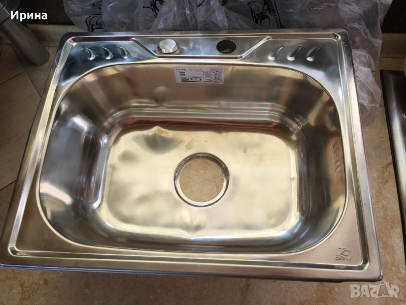 Кухненска мивка с транспортен дефект размер 53,5хх42,5х16,5 см, снимка 1