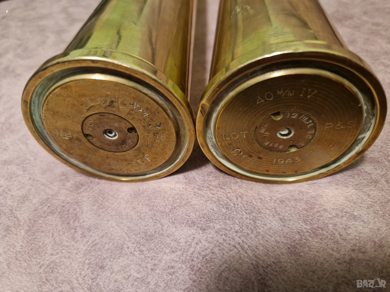 Гилзи от 40мм снаряд , снимка 1